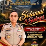 Kombes Pol. Moh. Hidayat B. Dipercaya Jabat Kasespimmen, Ini Rekam Jejak Pendidikannya